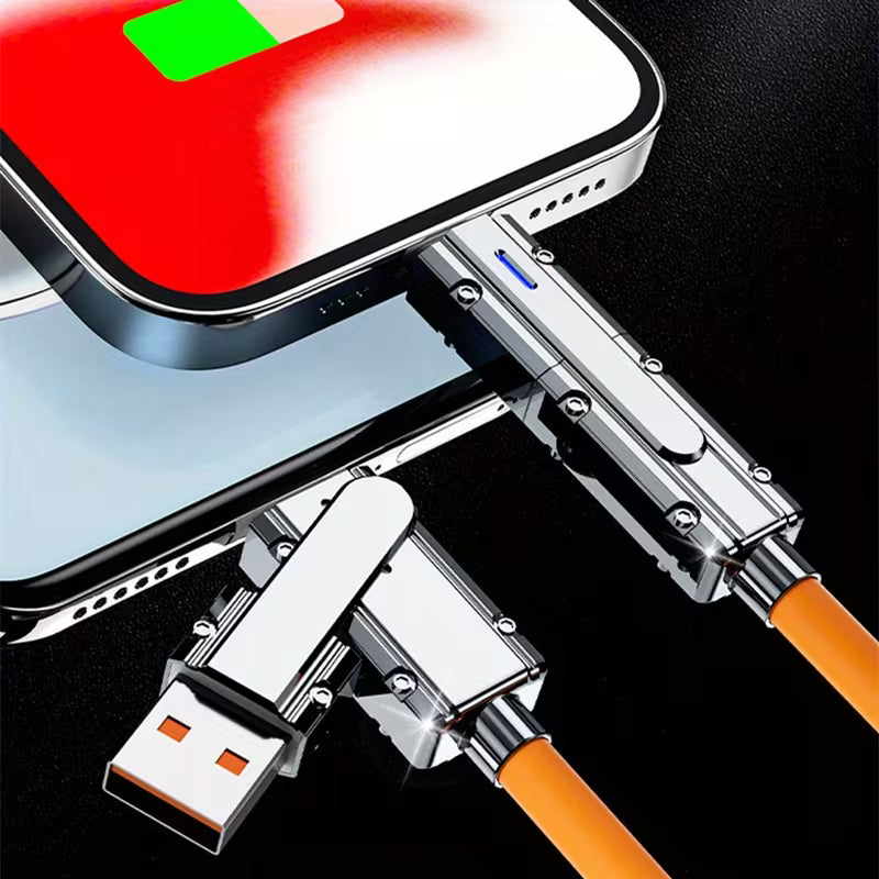 [3.3ft/5ft/6.6ft] 4-in-1 Fast Charging Cable for USB-A/USB-C to USB-C/Lightning
