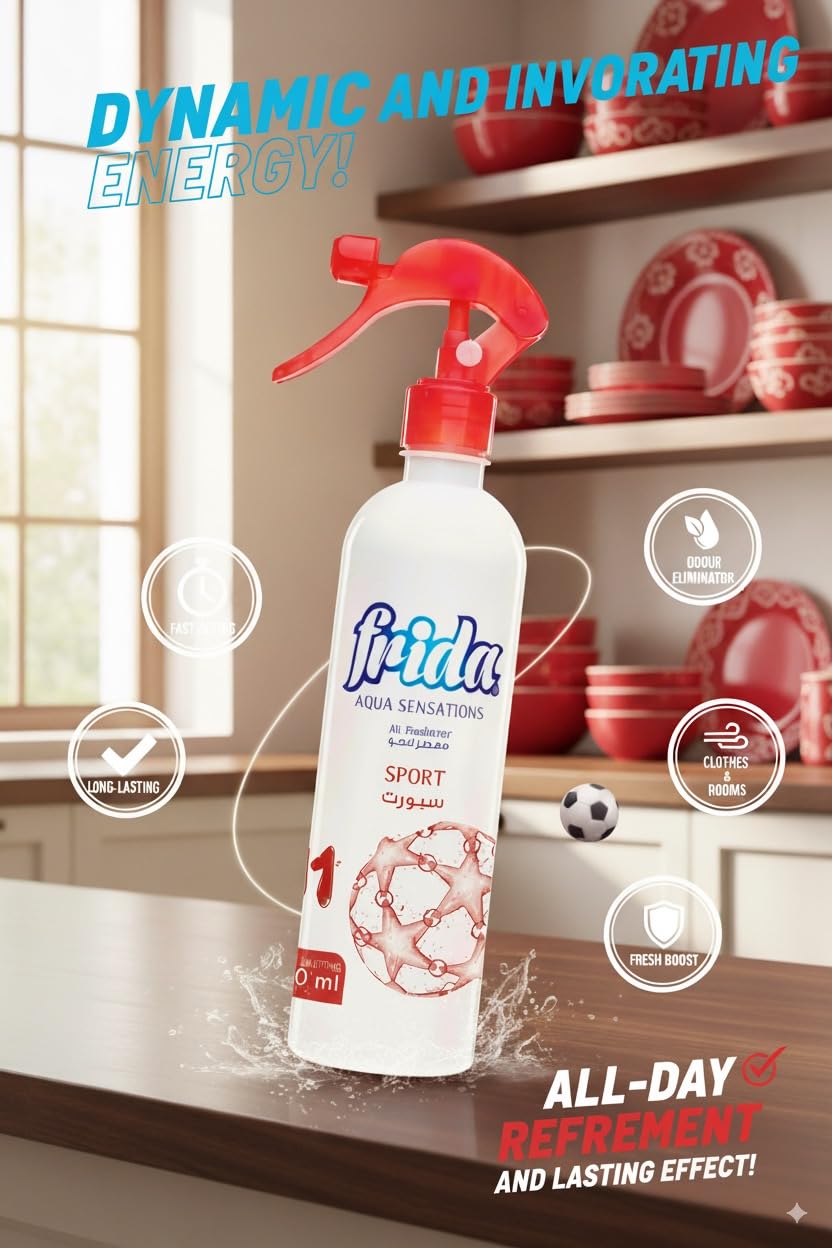 Frida Aqua Sensations Air Freshener Spray – Long-Lasting Room & Fabric Freshener, 15.5 oz Bottle – Odor Eliminator for Home, Office, and Car