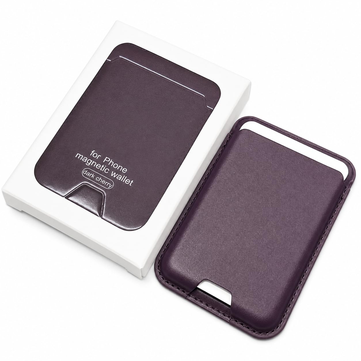 Luxury PU Magnetic Card Holder Wallet Case for MagSafe Compatible iPhones | Slim Leather Magnetic Wallet with Card Slot