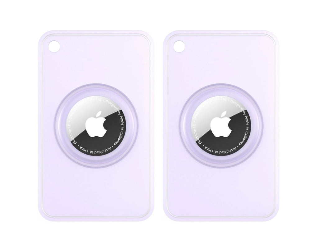 2-Pack Silicone Slim Card Holder: Ultra-Thin Holder for Purses, Wallets, Backpacks & Clutch Bags - Compatible with Apple AirTag