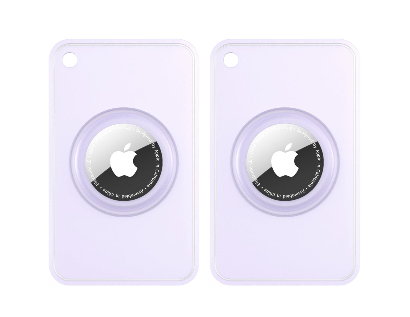 2-Pack Silicone Slim Card Holder: Ultra-Thin Holder for Purses, Wallets, Backpacks & Clutch Bags - Compatible with Apple AirTag