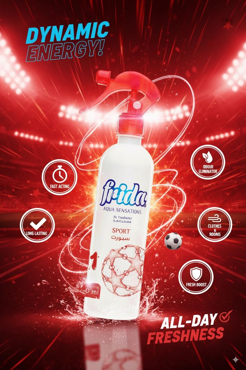 Frida Aqua Sensations Air Freshener Spray – Long-Lasting Room & Fabric Freshener, 15.5 oz Bottle – Odor Eliminator for Home, Office, and Car
