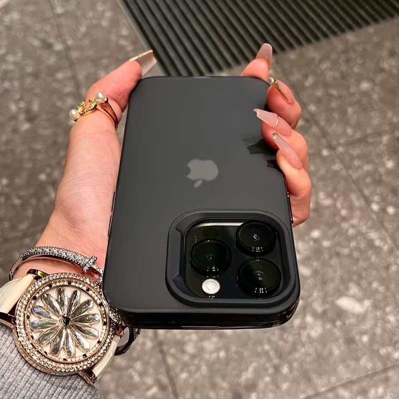 Matte Clear Shockproof Case with Camera Protection for iPhone 16 Pro