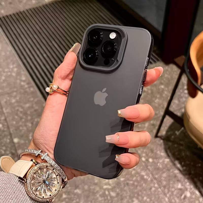Matte Clear Shockproof Case with Camera Protection for iPhone 16 Pro