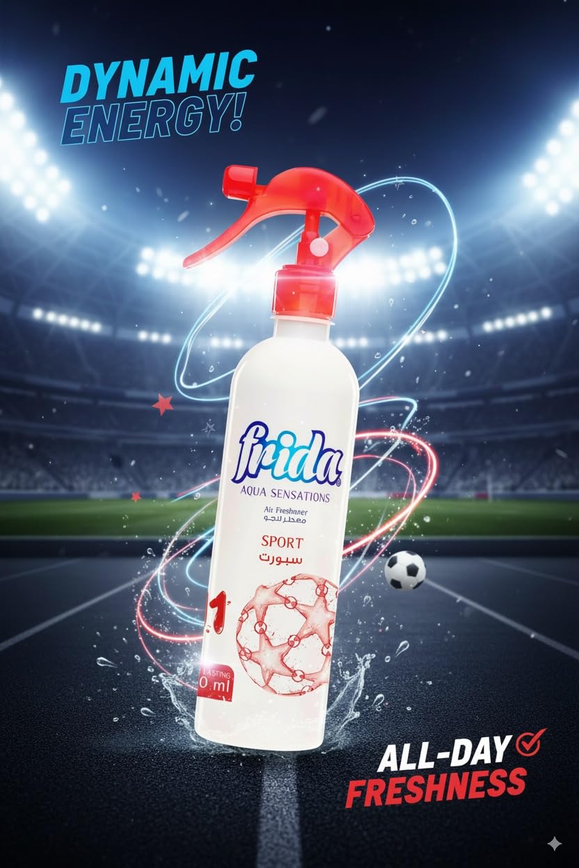 Frida Aqua Sensations Air Freshener Spray – Long-Lasting Room & Fabric Freshener, 15.5 oz Bottle – Odor Eliminator for Home, Office, and Car