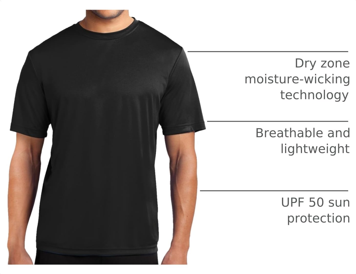 [Port & Company] Performance T-Shirt | UPF 50 Athletic Workout Clothing | PC380