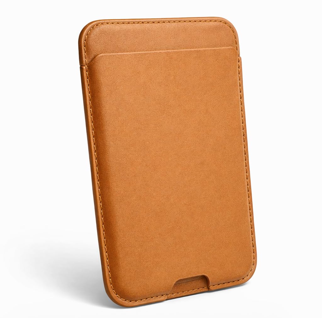 Luxury PU Magnetic Card Holder Wallet Case for MagSafe Compatible iPhones | Slim Leather Magnetic Wallet with Card Slot
