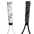 2 Racket OverGrip Tape ((1 White + 1 Black)) | Anti-Slip | Absorbs Sweat | Used for Tennis, Squash, Fishing, and Badminton.