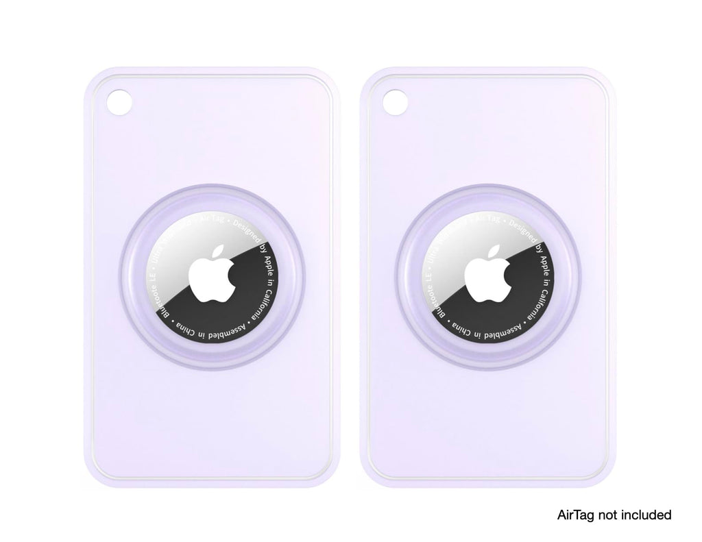 2-Pack Silicone Slim Card Holder: Ultra-Thin Holder for Purses, Wallets, Backpacks & Clutch Bags - Compatible with Apple AirTag