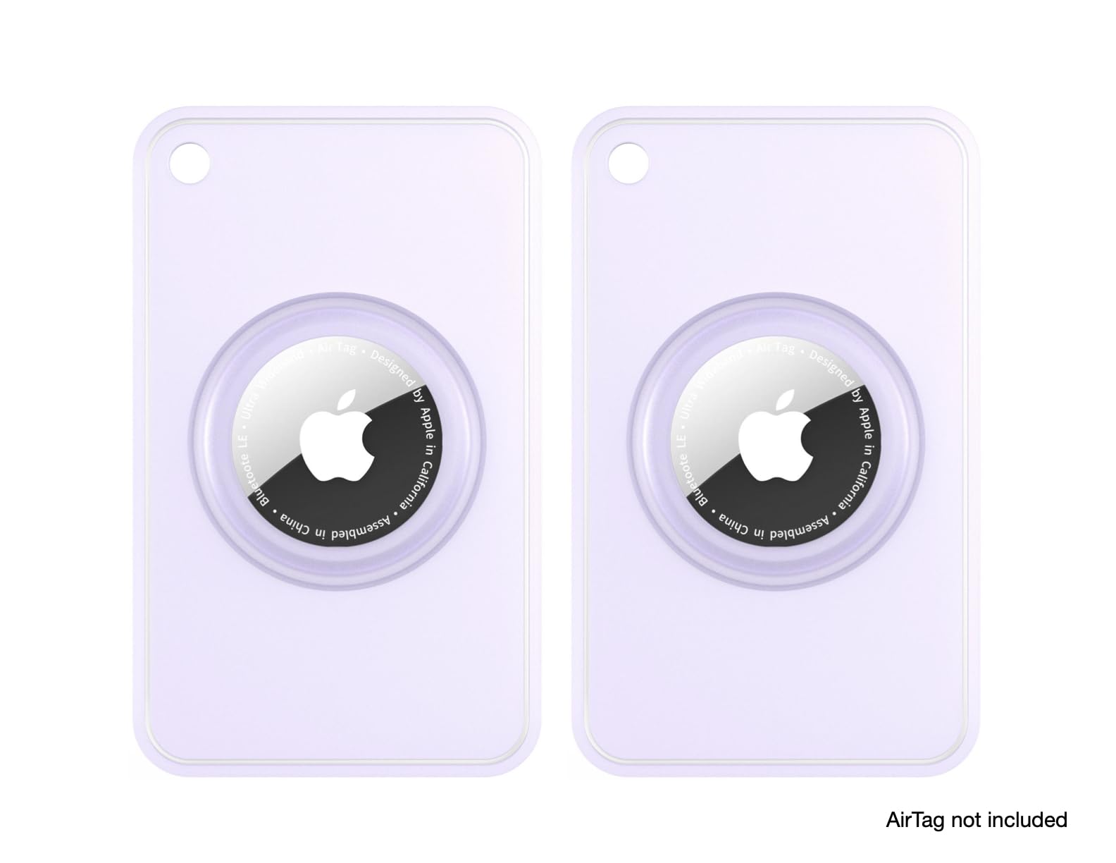 2-Pack Silicone Slim Card Holder: Ultra-Thin Holder for Purses, Wallets, Backpacks & Clutch Bags - Compatible with Apple AirTag