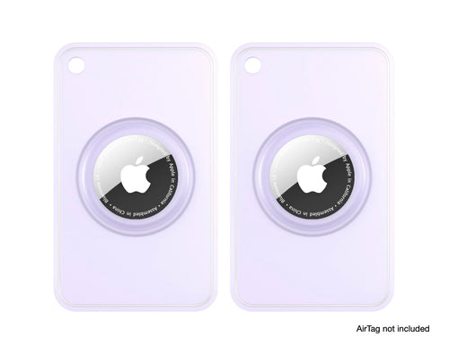 2-Pack Silicone Slim Card Holder: Ultra-Thin Holder for Purses, Wallets, Backpacks & Clutch Bags - Compatible with Apple AirTag