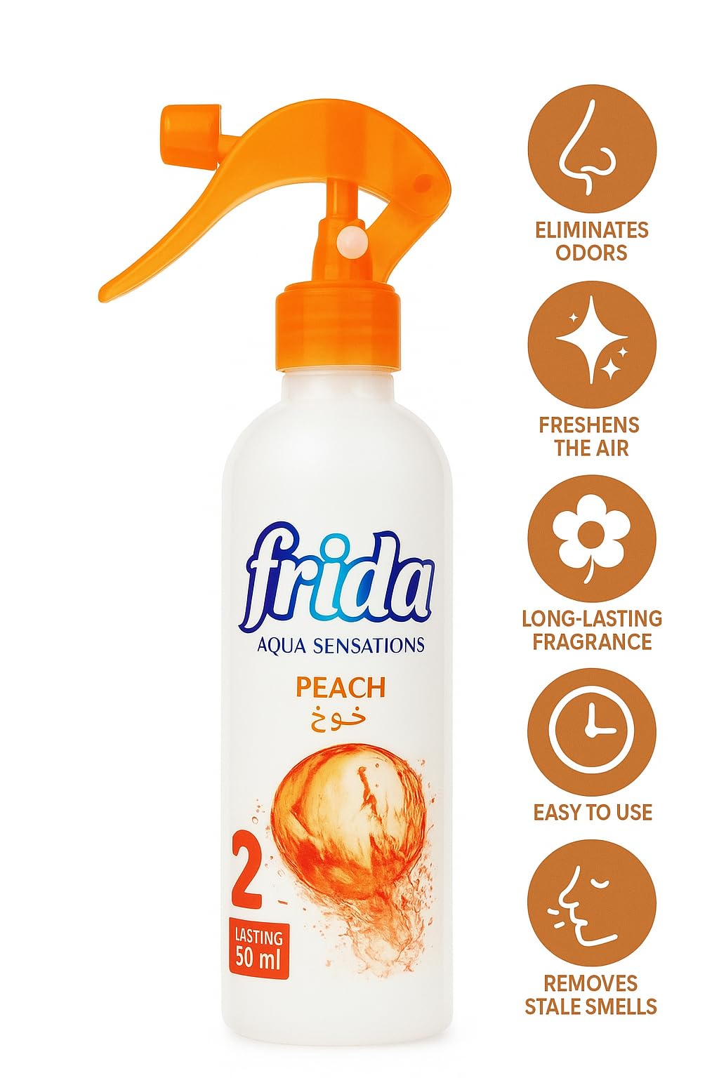 Frida Aqua Sensations Air Freshener Spray – Long-Lasting Room & Fabric Freshener, 15.5 oz Bottle – Odor Eliminator for Home, Office, and Car